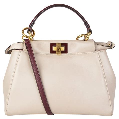 fendi peekaboo burgundy|Fendi mini peekaboo tote bag.